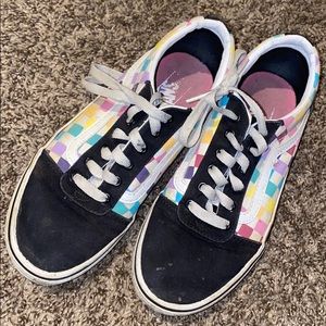 Girls multi color vans